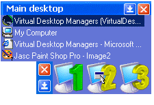 Virtual desktop manager - drag application
